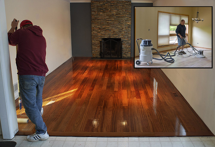 Hardwood flooring restoration
